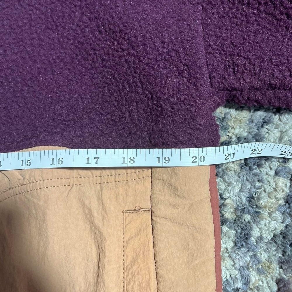 537-Fabletics Purple and tan Sherpa fleece pullover with 1/4 zip #sherpa… - Picture 5 of 8